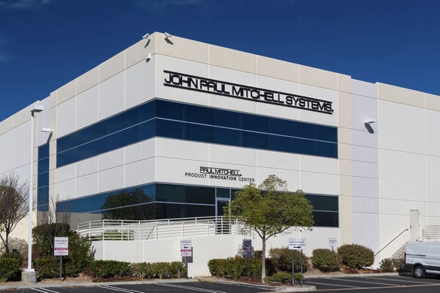 John Paul Mitchell Systems, which manufactures and distributes hair care products and styling tools under several brands, is moving its California-based operations to Texas. The company&#39;s main offices are currently in Santa Clarita, Calif., as seen in this 2015 file photo.