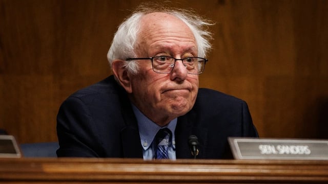 Ranking member Sen. Bernie Sanders (I-VT) questions U.S. Secretary of Health and Human Services Robert F. Kennedy Jr. as he testifies before the Senate Committee on Health, Education, Labor, and Pensions (Samuel Corum/Getty Images)