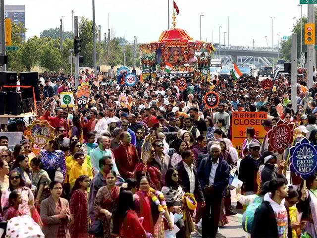  Thousands came out as Calgary hosted the 21st annual Jagannath Rath Yatra — Festival of Chariots in downtown Calgary on Sunday, June 22, 2025.