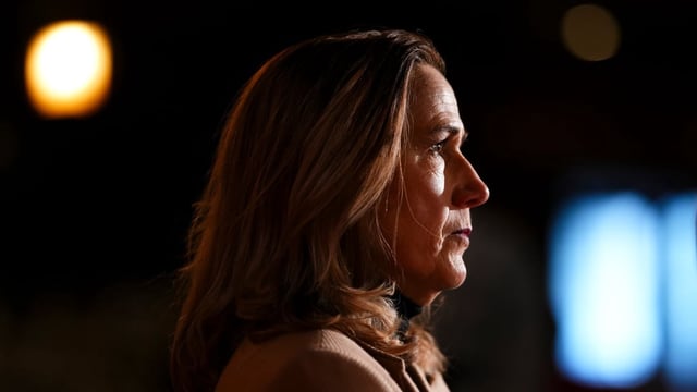 Kirsten Hillman, Canada's ambassador to the U.S., speaks to reporters during a Liberal cabinet retreat in Montebello, Que., in January. She's been appointed by Prime Minister Mark Carney as Canada's chief negotiator with the U.S. amid heightened trade tensions, CBC News has learned.