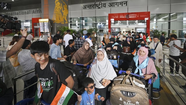 Indian nationals evacuated from Iran landed safely under Operation Sindhu from Iran's conflict-hit regions, at T3 IGI Airport, in New Delhi, India.
