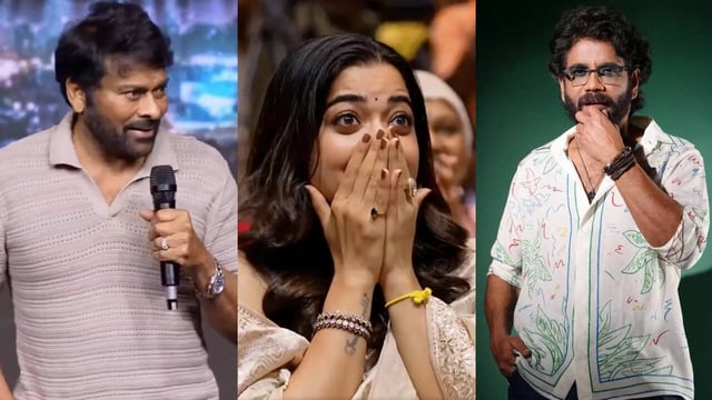 Rashmika Mandanna Is Chiranjeevi and Nagarjuna’s ‘Crush’; Latter Says Her Kuberaa Performance Reminds Him of Sridevi