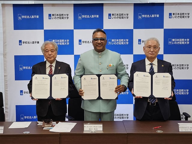 MOU Signing Ceremony with the Higashi Nippon International University in Iwaki, Fukushima
