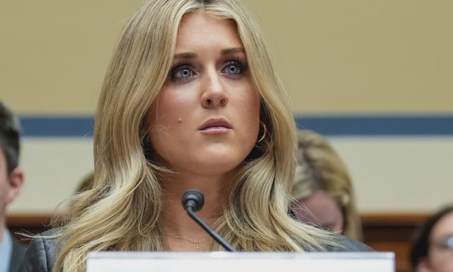 Former NCAA swimmer and anti-trans campaigner, Riley Gaines. (Getty)