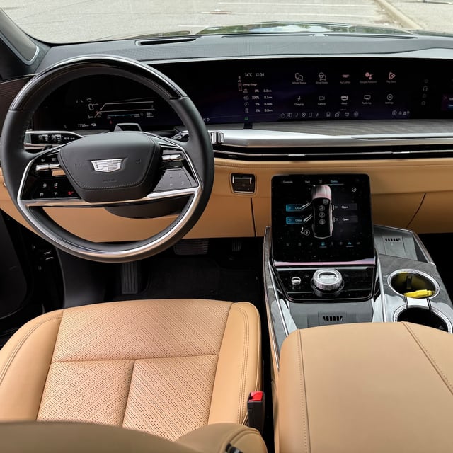 Sit in the driver’s seat with the key fob nearby and the EV comes to life automatically – there’s no push button start or stop.