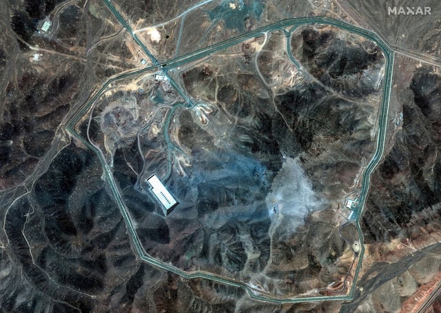 A satellite view shows an overview of Fordow underground complex, after the U.S. struck the underground nuclear facility, near Qom, Iran June 22, 2025.     MAXAR TECHNOLOGIES/Handout via REUTERS    THIS IMAGE HAS BEEN SUPPLIED BY A THIRD PARTY. NO RESALES. NO ARCHIVES. MANDATORY CREDIT. DO NOT OBSCURE LOGO.