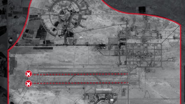 The Israeli strikes damaged runways, underground bunkers, a refueling plane, and F-14, F-5, and AH-1 aircraft.