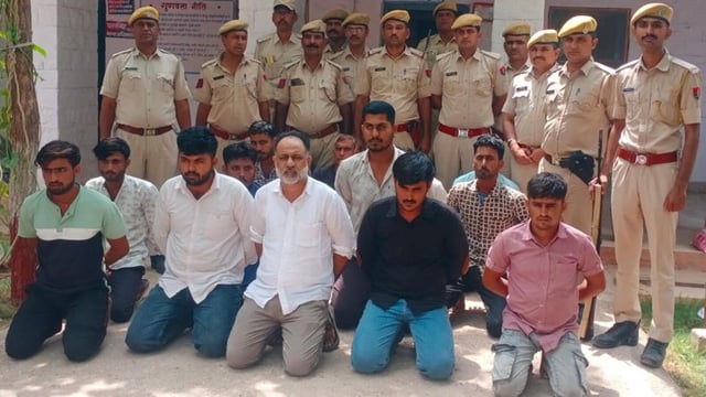 The incident began after photos from theYoga Day celebration held in Pokaran on June 21 were shared on social media. (Sourced HT photo)