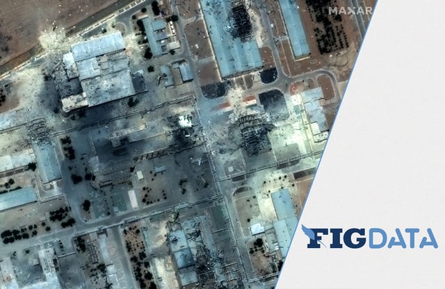 Des bâtiments détruits au Centre de technologie nucléaire d’Ispahan (Iran), après les frappes aériennes américaines, le 22 juin 2025.