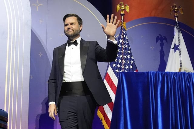 Vice President JD Vance is making strenuous efforts to reassure the Maga faithful (Photo: Mark Schiefelbein/ AP)