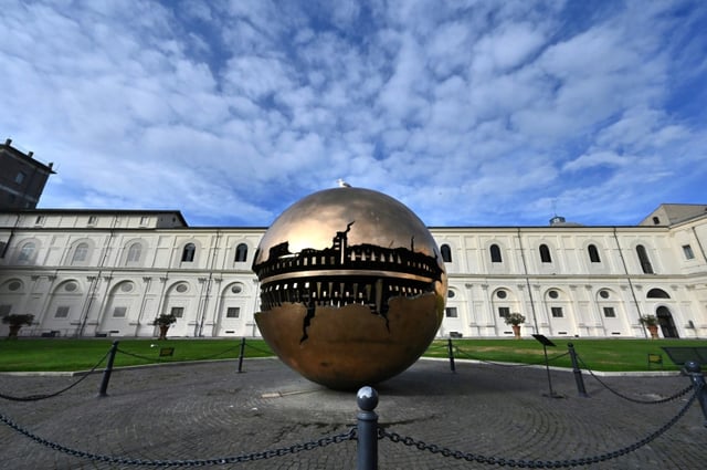 Arnaldo Pomodoro's 'Sphere within a Sphere' graces the Vatican Museum
