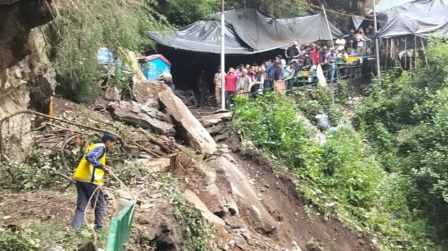 Local authorities have launched a rescue operation to locate and extricate those feared trapped under the debris.