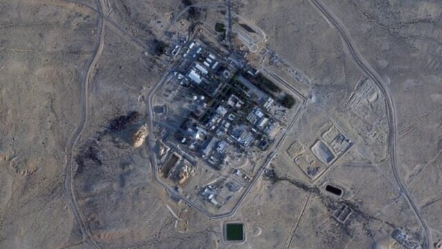Satellite photo from Planet Labs Inc. shows construction at the Shimon Peres Negev Nuclear Research Center near Dimona, Israel, on February 22, 2021. 