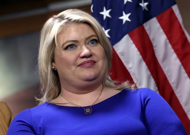 U.S. Rep. Kat Cammack (R-FL) speaks on the Regulations from the Executive in Need of Scrutiny (REINS) Act at the U.S. Capitol on January 25, 2023 in Washington, DC.