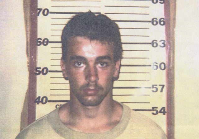 This is the booking mug of Thomas Gudinas who was later convicted and sentenced to death for the May 24, 1994 rape and fatal beating of Michelle McGrath.
