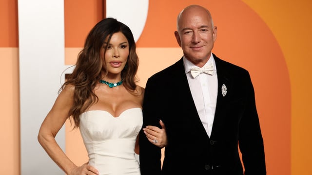 File photo of Lauren Sanchez and Jeff Bezos