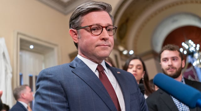 Speaker of the House Mike Johnson, seen here at the U.S. Capitol in 2024, said the president made "the right call" in ordering attacks on Iranian nuclear sites. (Nathan Howard/Getty Images)