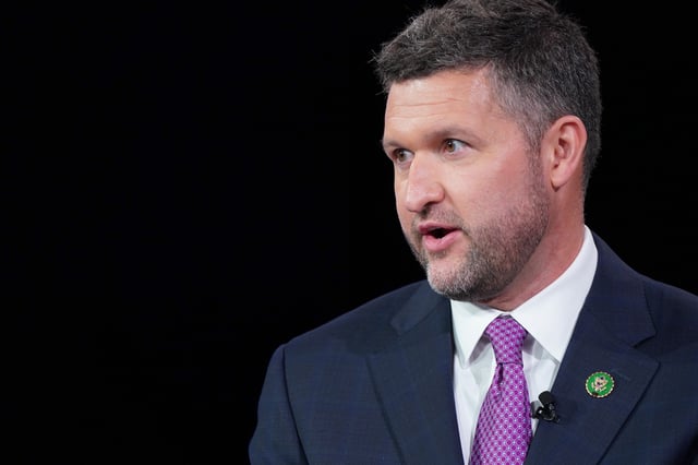 Rep. Pat Ryan speaks at the Concordia Annual Summit in New York City on September 18, 2023.