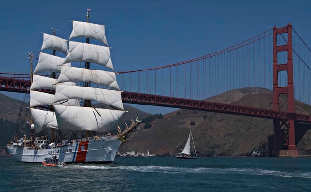 The U. S. Coast Guard Barque Eagle, the largest tall ship in U. S. government service, will dock at Pier 17 in San Francisco for free tours on June 28 and July 25, 2025. The ship serves as a classroom at sea for Coast Guard recruits.