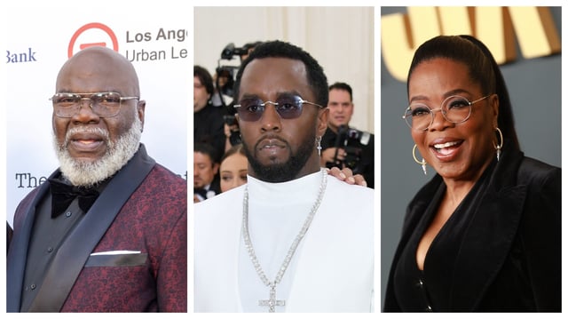 T.D. Jakes, left; Sean "Diddy" Combs, and Oprah Winfrey. Photo: Jarrod Williams; Neilson Barnard; Matt Winkelmeyer/Getty Images