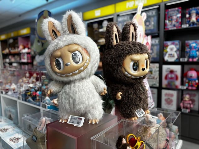 Labubu dolls on display at the Victoria Gardens Pop Mart Pop Up in Rancho Cucamonga, California. (Emily St. Martin, SCNG)