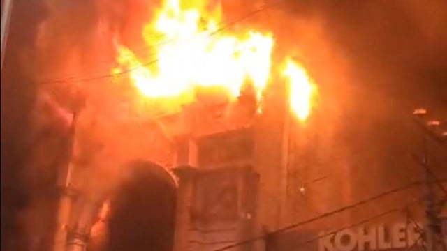 The blaze was brought under control within two hours. (HT Photo)