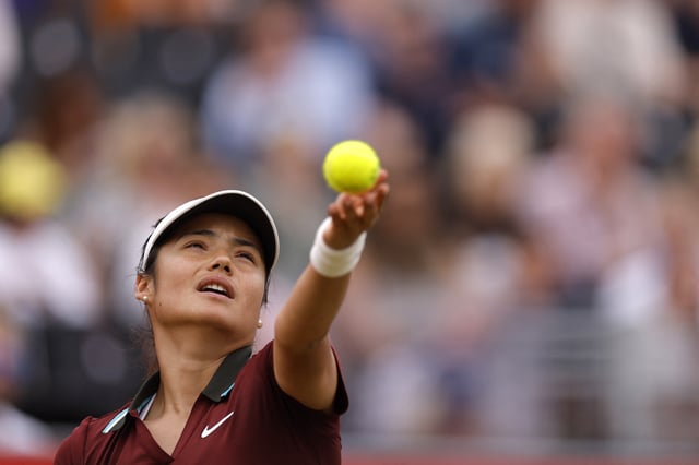 Tennis - Queen's Club Championships - Queen's Club, London, Britain - June 13, 2025 Britain's Emma Raducanu in action during her quarter final match against China's Qinwen Zheng Action Images via Reuters/Andrew Couldridge/File Photo