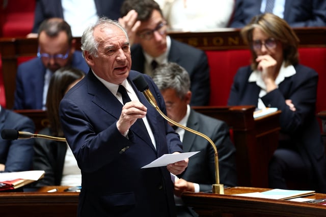 French Prime Minister Francois Bayrou speaks during the questions to the government session at the National Assembly in Paris, France, June 10, 2025. REUTERS/Sarah Meyssonnier/File Photo