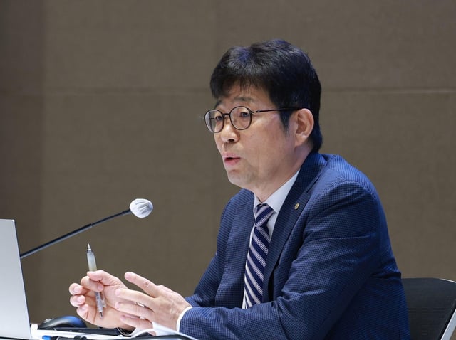 Bank of Korea Deputy Gov. Ryoo Sang-dai speaks during a press briefing in Seoul on June 24, 2025, in this photo provided by his office. (PHOTO NOT FOR SALE) (Yonhap)