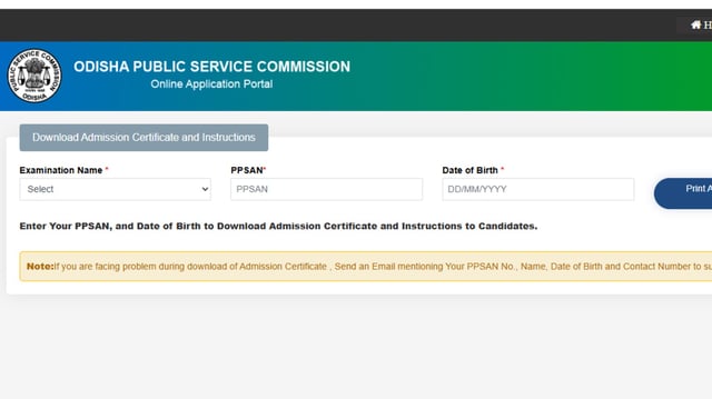 OPSC admit card 2025 for the Assistant Industries Officer exam out