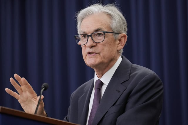 Federal Reserve Board Chairman Jerome Powell speaks during a news conference at the Federal Reserve in Washington, Wednesday, June 18, 2025. (AP Photo/Mark Schiefelbein)