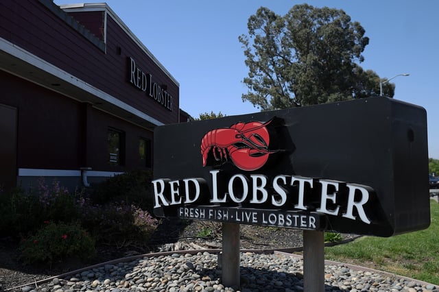 A Red Lobster restaurant pictured in May 2024, in Fremont, California.