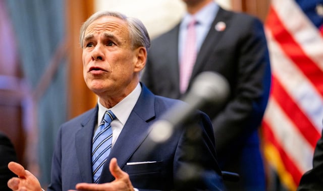 Gov. Greg Abbott speaks during a bill signing in the State Capitol on April 23, 2025 in Austin, Texas.