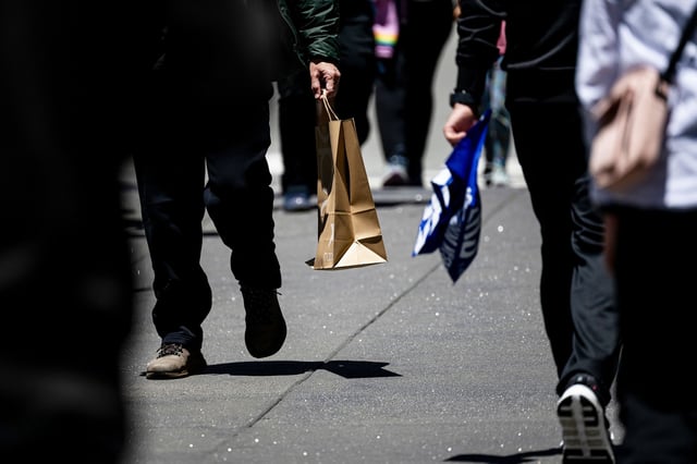 Shoppers in San Francisco. Consumers have been more cautious spenders lately.
