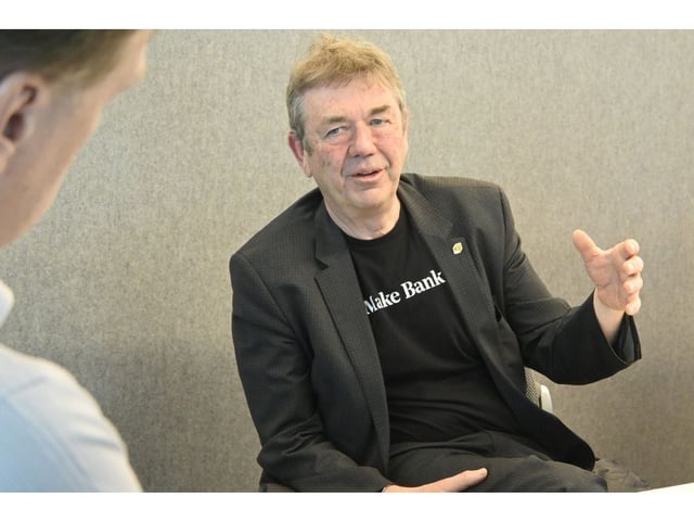 EQ Bank CEO Andrew Moor at Bloomberg's Toronto bureau on April 5, 2024