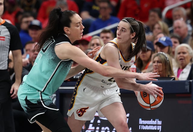 Caitlin Clark (right) has had a big hand in helping the WNBA grow in popularity.