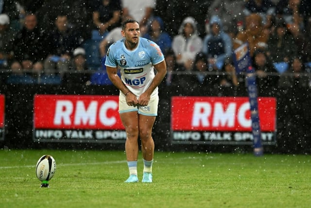 L'ouvreur bayonnais Joris Segonds lors du match de Top 14 contre Clermont, le 13 juin 2025 à Bayonne