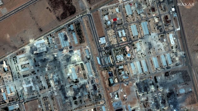 This satellite image shows an overview of Isfahan Nuclear Technology Center after it was hit by US airstrikes on June 22.
