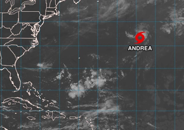 Tropical Storm Andrea formed Tuesday, June 24, 2025 in the Atlantic. (NHC/TNS)