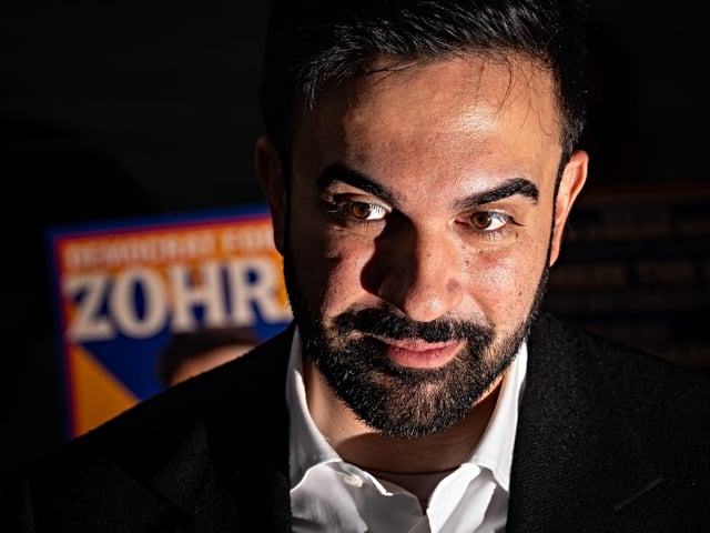 Zohran Mamdani, New York City mayoral candidate, during a campaign event in the Queens borough of New York, US, on Thursday, June 19, 2025. The mayoral race has become one of the most crowded in recent memory, with at least nine Democrats with significant fundraising numbers running in this month's primary. Photographer: Adam Gray/Bloomberg