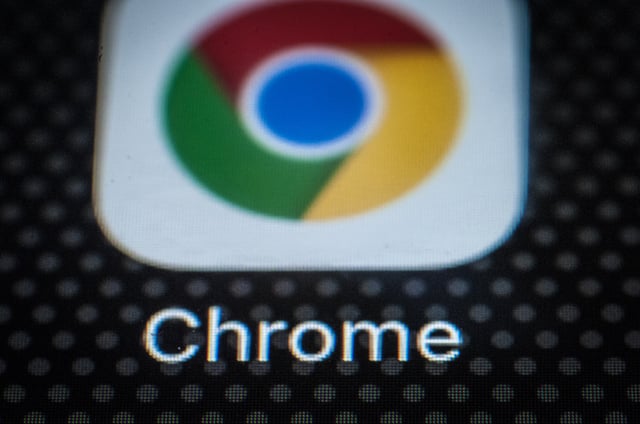 The Chrome browser app for mobile devices is seen on the screen of a portable device on December 6, 2017. (Photo by Jaap Arriens/NurPhoto via Getty Images)