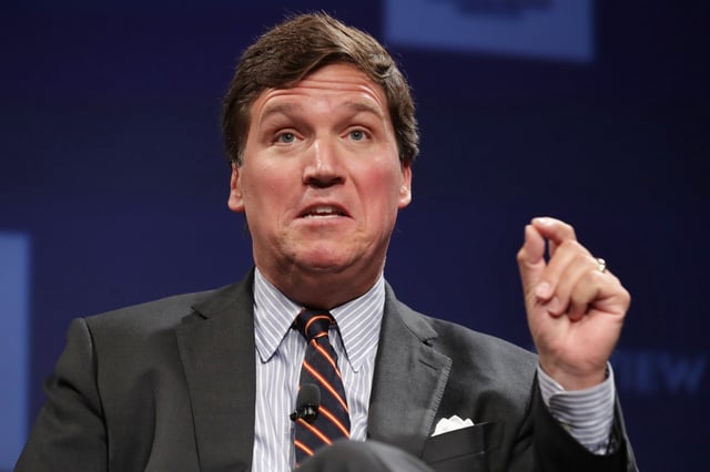 Fox News host Tucker Carlson discusses &#39;Populism and the Right&#39; during the National Review Institute&#39;s Ideas Summit at the Mandarin Oriental Hotel March 29, 2019 in Washington, DC. (Photo by Chip Somodevilla/Getty Images)