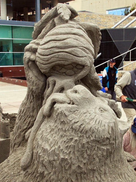  One of the cool sand sculptures at The Works Art & Design Festival on Churchill Square.