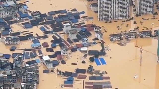Duliu River flood, China, June 24, 2025