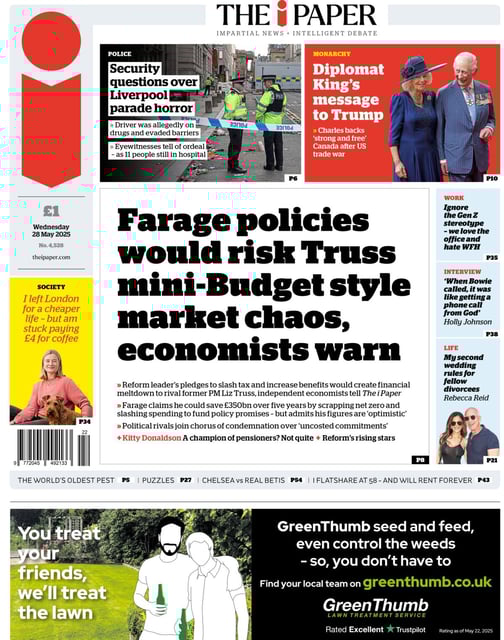 &#39;And even if they are in the body text of a story, swearwords in headlines should be avoided unless they are absolutely the point of the story&#39;
(Photo: The i Paper)