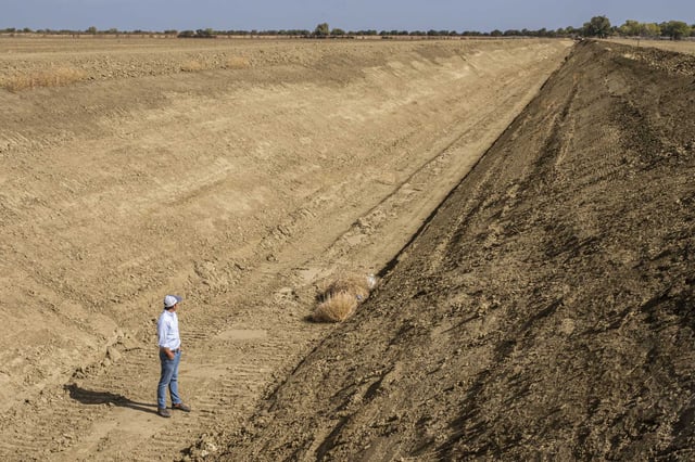 A groundwater recharge basin was built in Huron to increase underground water storage. Last year, managed recharge of aquifers helped boost California’s groundwater supplies.