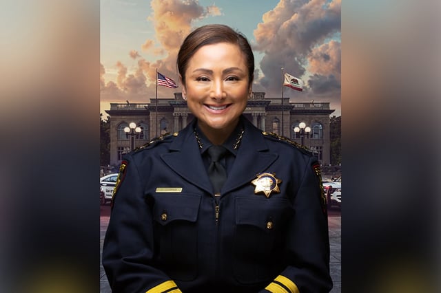 Christina Corpus, elected in 2022, is the first woman and first Latina to serve as sheriff of San Mateo County.
