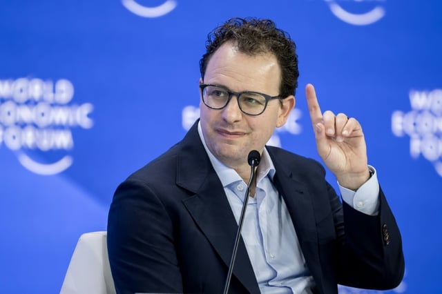 Dario Amodei, directeur général d'Anthropic, à Davos, en Suisse, le 23 janvier 2025