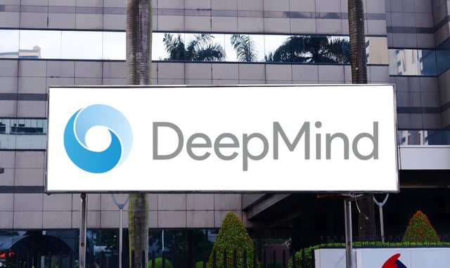 Jakarta - July 26,2024: Google DeepMind, formerly DeepMind Technologies logo signboard, is a British artificial intelligence research laboratory which serves as a subsidiary of Google