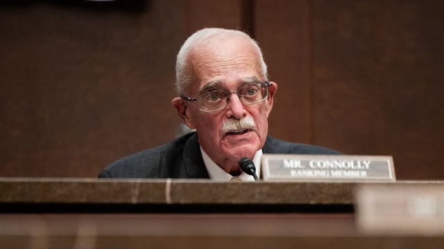 Rep. Gerry Connolly speaks at a House Oversight Committee hearing at the U.S. Capitol on March 5. Photo: Nathan Posner/Anadolu via Getty Images